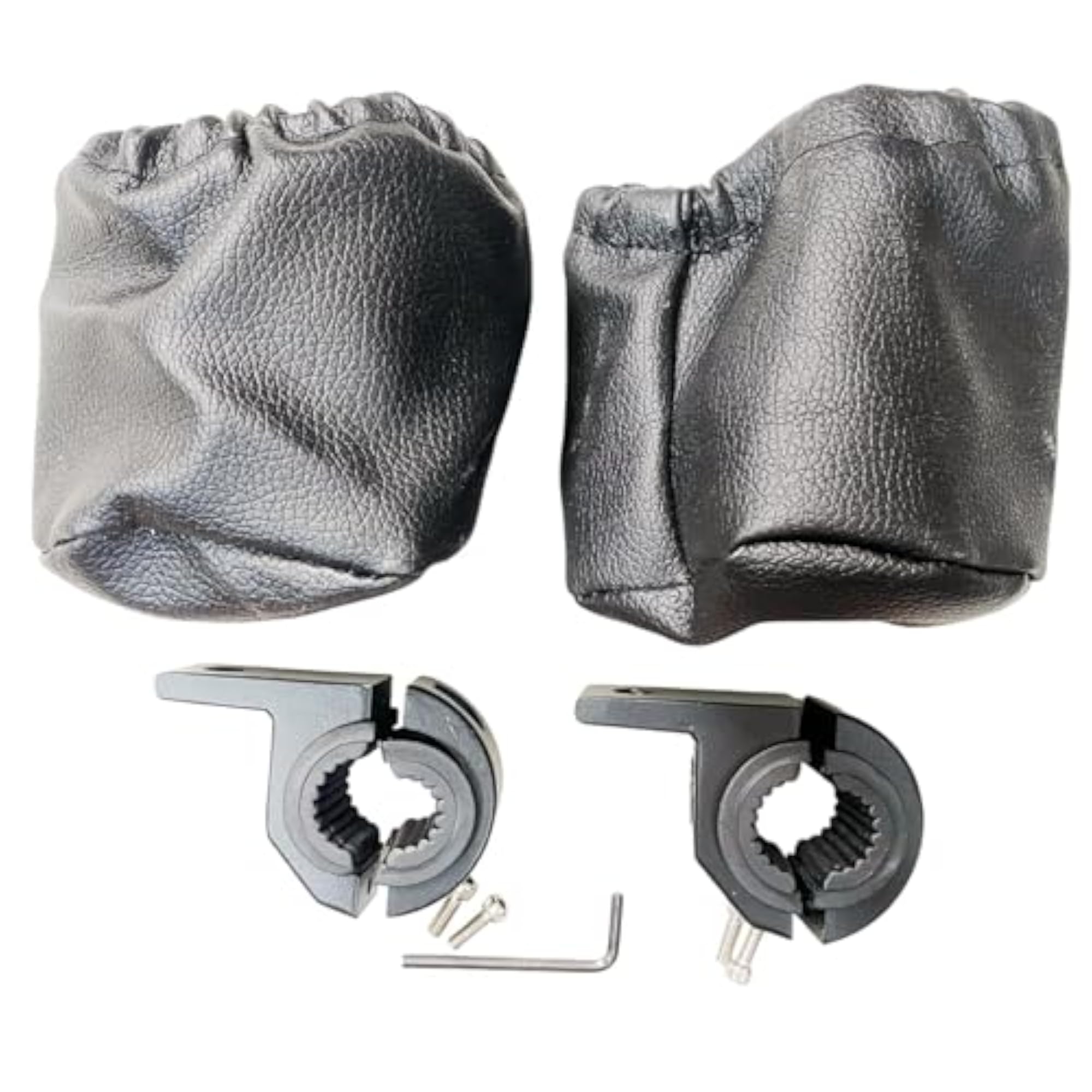 Fog Lamp Clamp and Leather Foglight Cover Combo